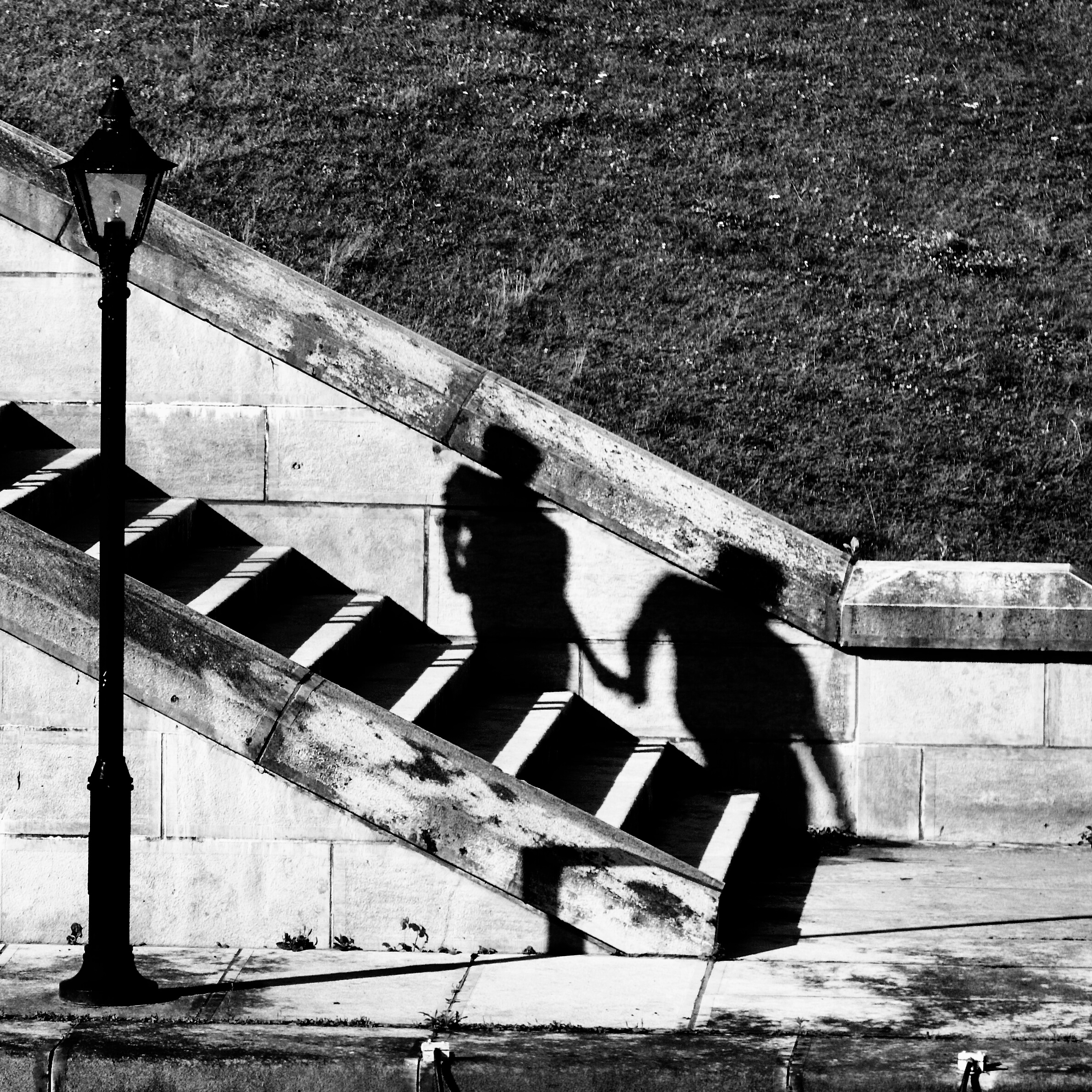 Ombres sur escalier